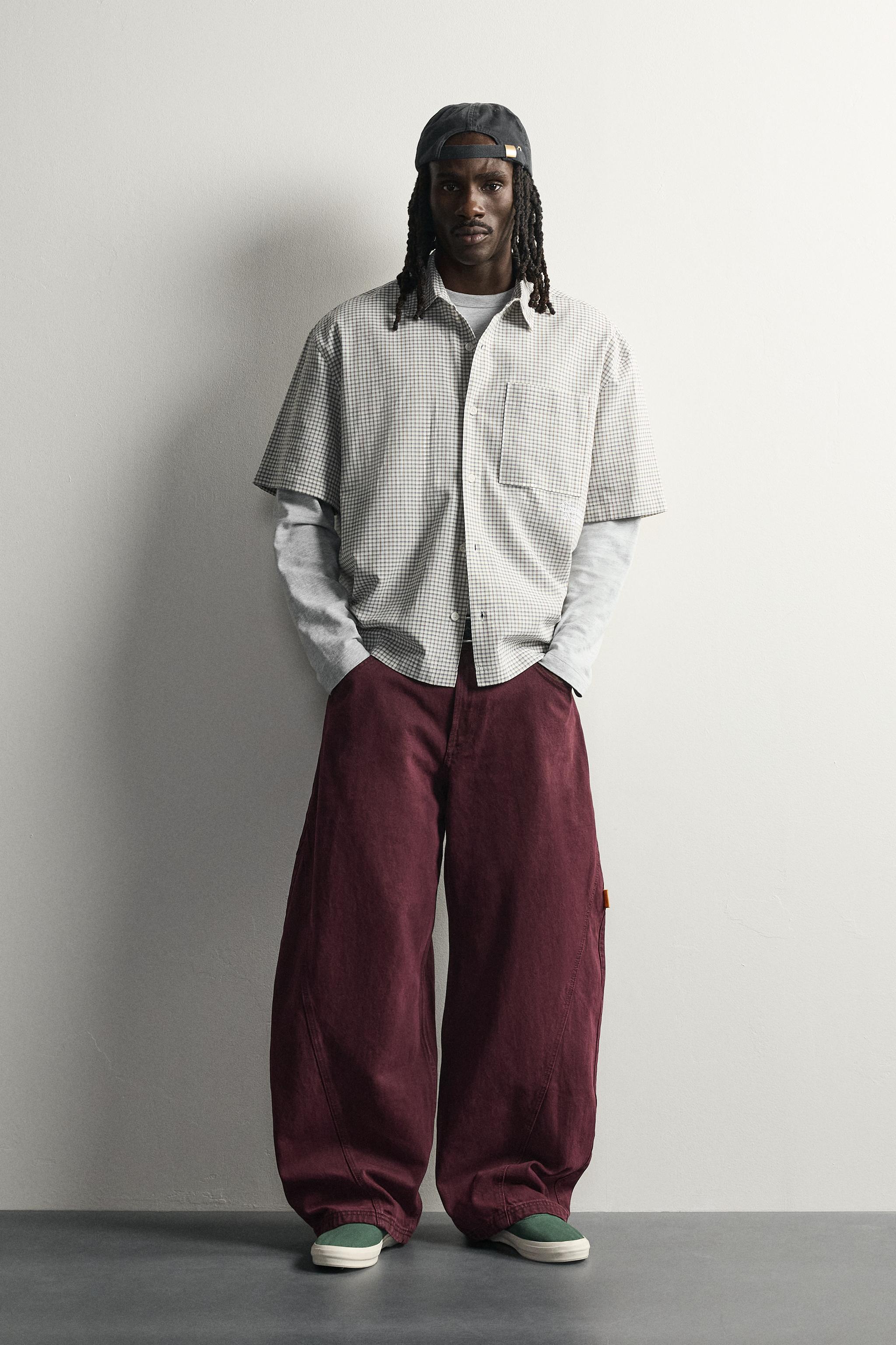 PANTALON BALLOON FIT RAYURES