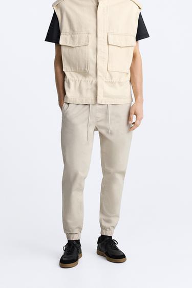 Pantalon Zara Seamed Jogging Hombre Gris Homme PANTALu00d3N LAVADO