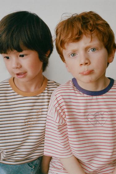 Zara ORFAYO © 條紋 T 恤 - 淺棕色