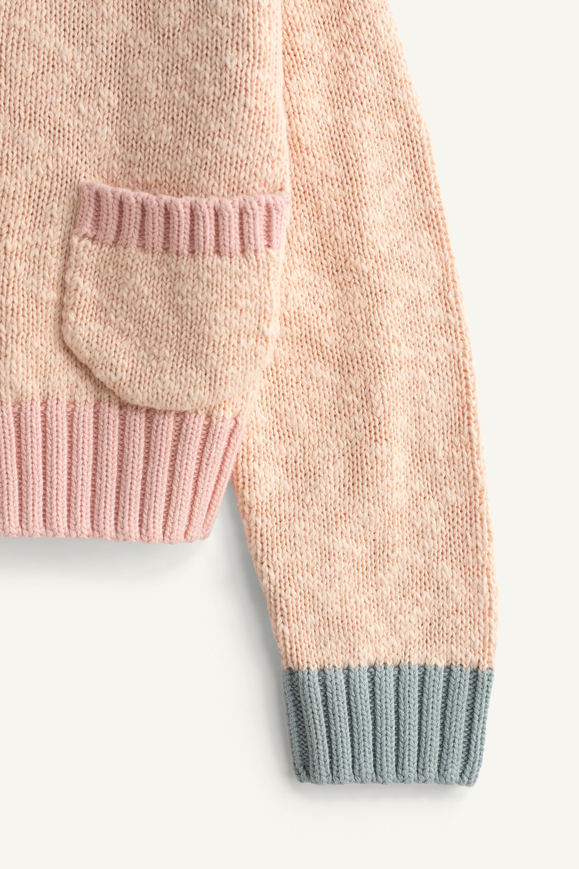 GILET EN MAILLE COLOR BLOCK FLEUR BRODÉE ÉDITION LIMITÉE