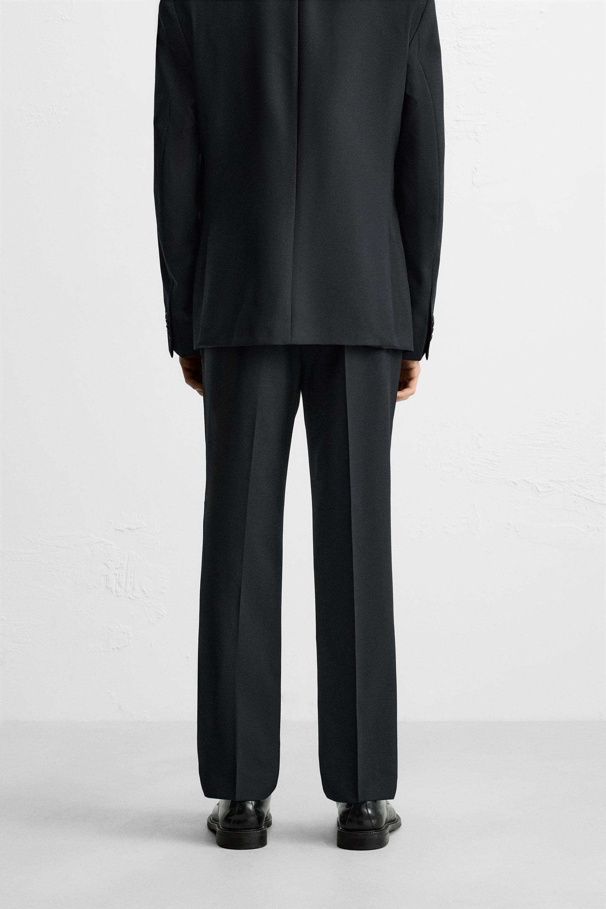 100% WOOL SUIT PANTS - Navy blue | ZARA United States