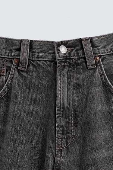 Zara BAGGY FIT JEANS - Charcoal