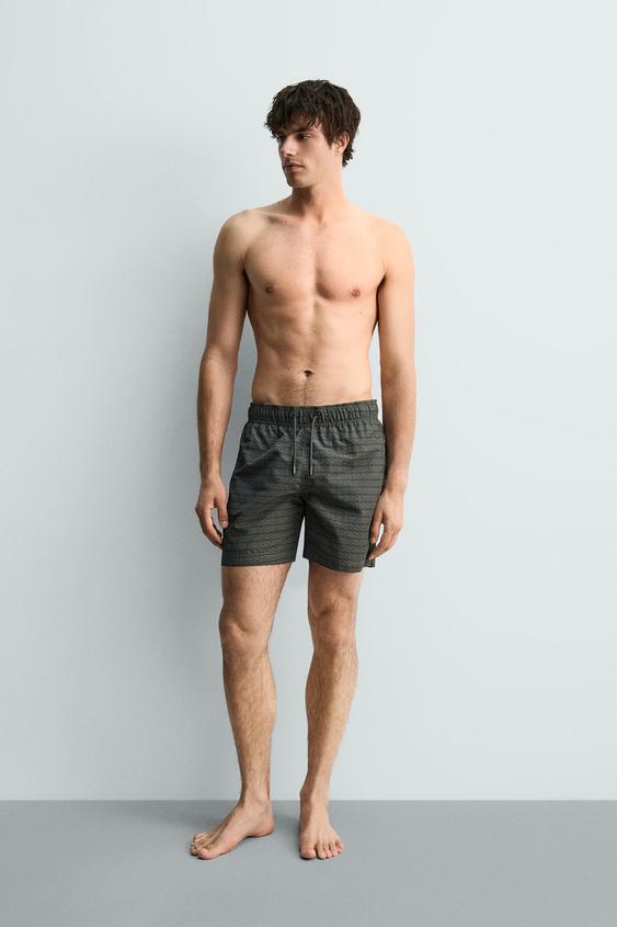 LONG GEOMETRIC PRINT SWIMSUIT from Zara - $39.90