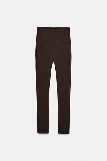 Zara BODY SHAPING LEGGINGS - Dark brown - Image 0