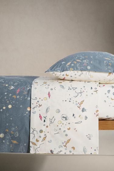 DRAP-HOUSSE ENFANT ESPACE - Écru / Bleu de Zara - Image 2