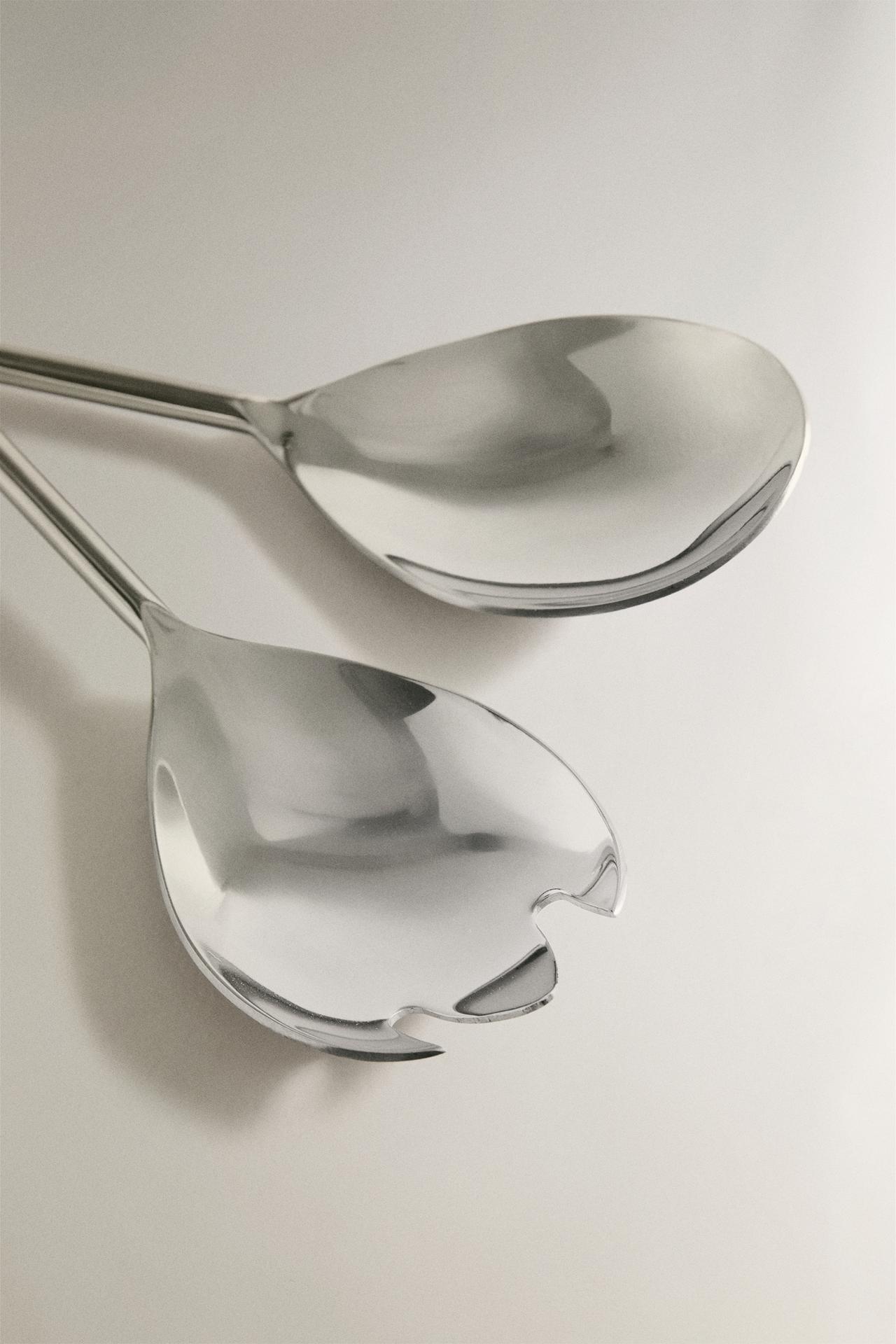 SPIRAL SERVING CUTLERY SET (SET OF 2) — Steel