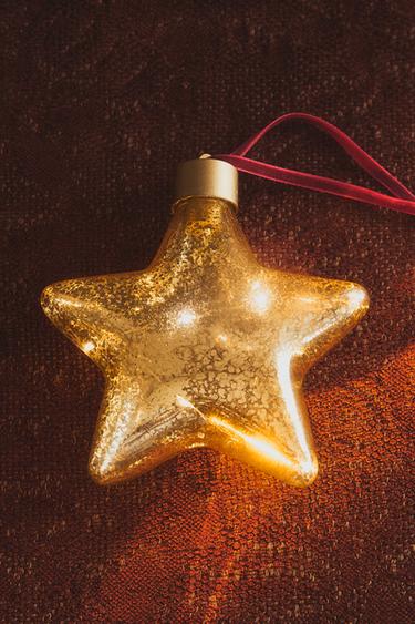 STAR LED LIGHT-UP CHRISTMAS TREE DECORATION - Golden by Zara - Image 4
