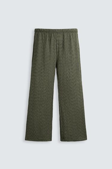 PANTALÓN ESTRUCTURA TEXTURA - Verde de Zara
