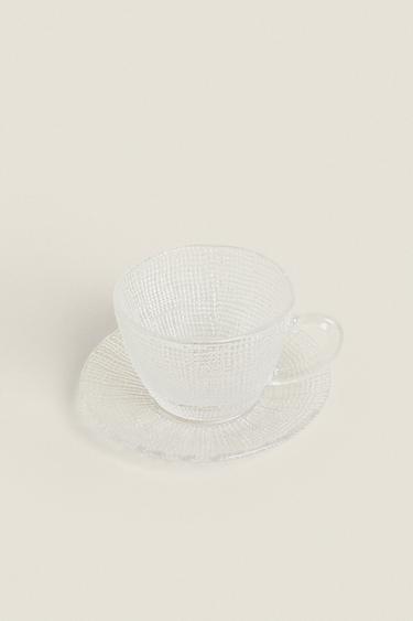 GLASS TEACUP WITH RAISED DESIGN -  by Zara - Image 7