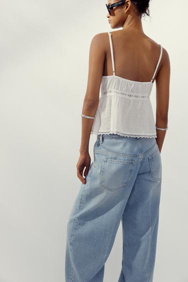 TOP GAZE DENTELLE - Blanc de Zara - Image 2