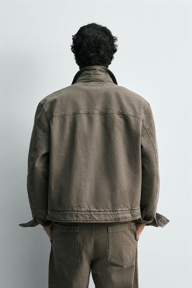 WASHED COTTON JACKET - Light green by Zara - Image 2