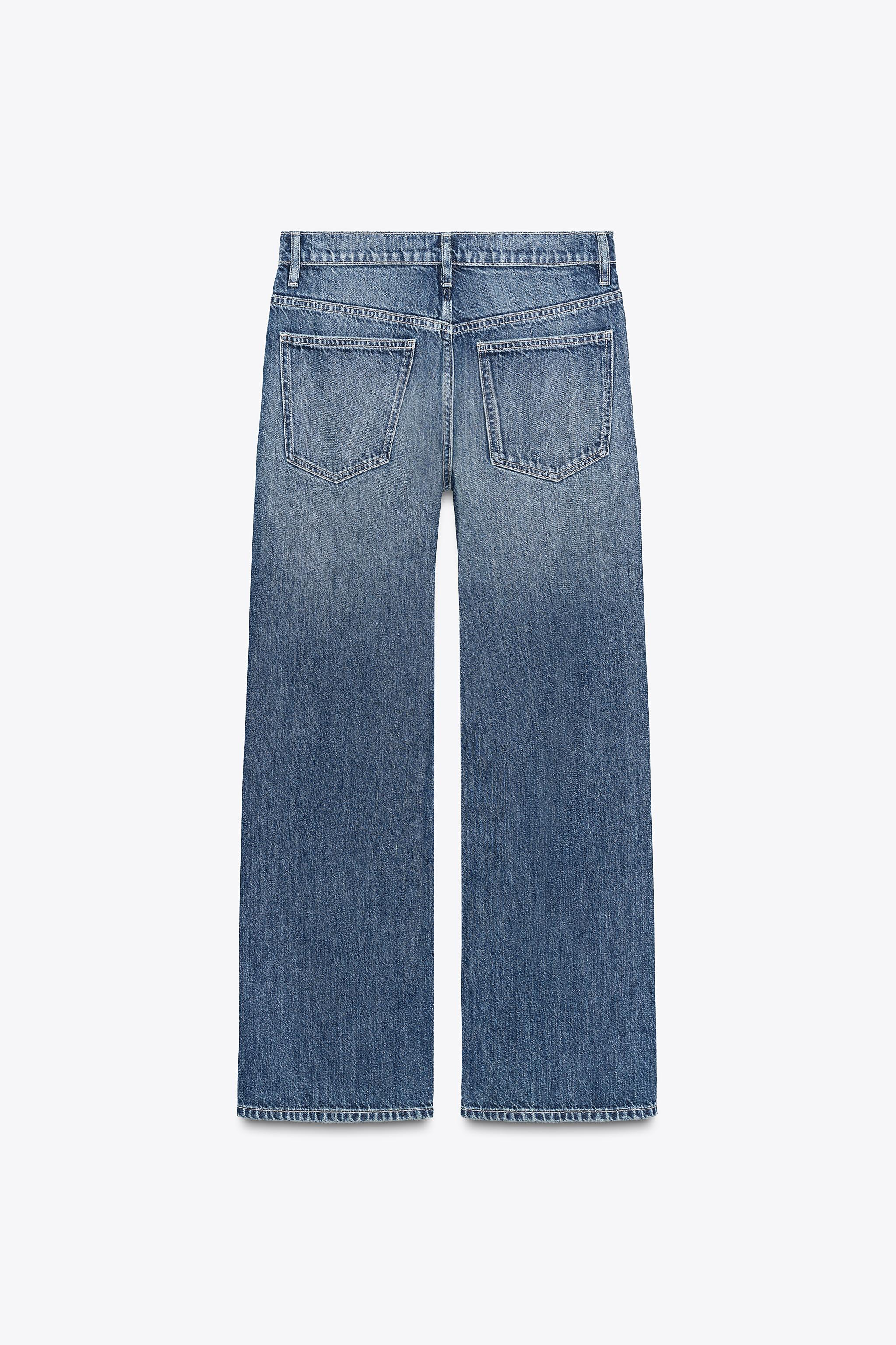 ZW COLLECTION WIDE-LEG HIGH-WAIST JEANS - Black | ZARA Australia