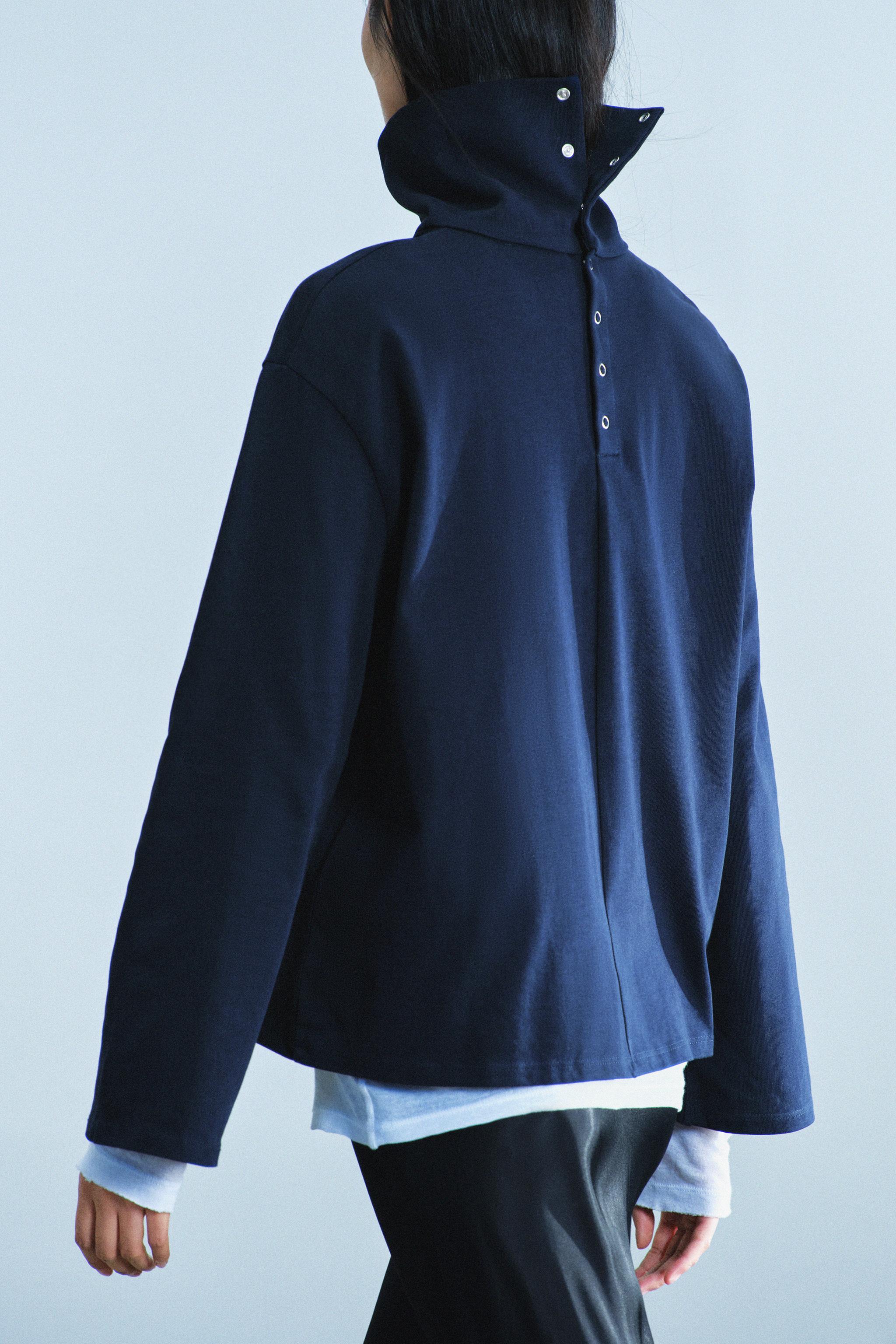 Zara DİK YAKA SWEATSHIRT görsel 3