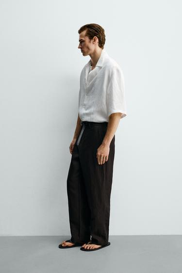 CHEMISE BOXY FIT JACQUARD RAYURES - Blanc de Zara - Image 3