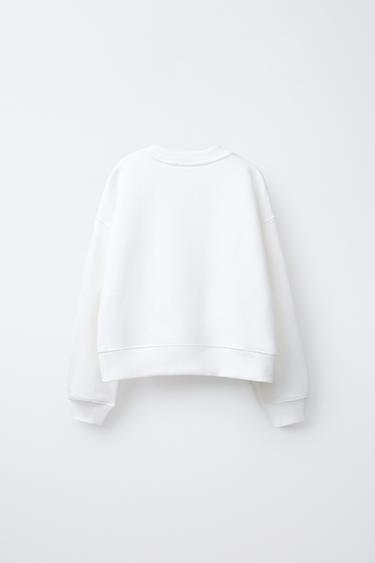 CINNAMOROLL © SANRIO RAISED SHINY SWEATSHIRT - Oyster-white by Zara - Image 1