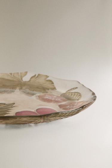 ASSIETTE À DESSERT EN VERRE FLORAL - Transparent de Zara - Image 3