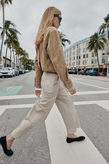 CULOTTE TROUSERS WITH SEAM DETAIL - Stone by Zara - Image 4