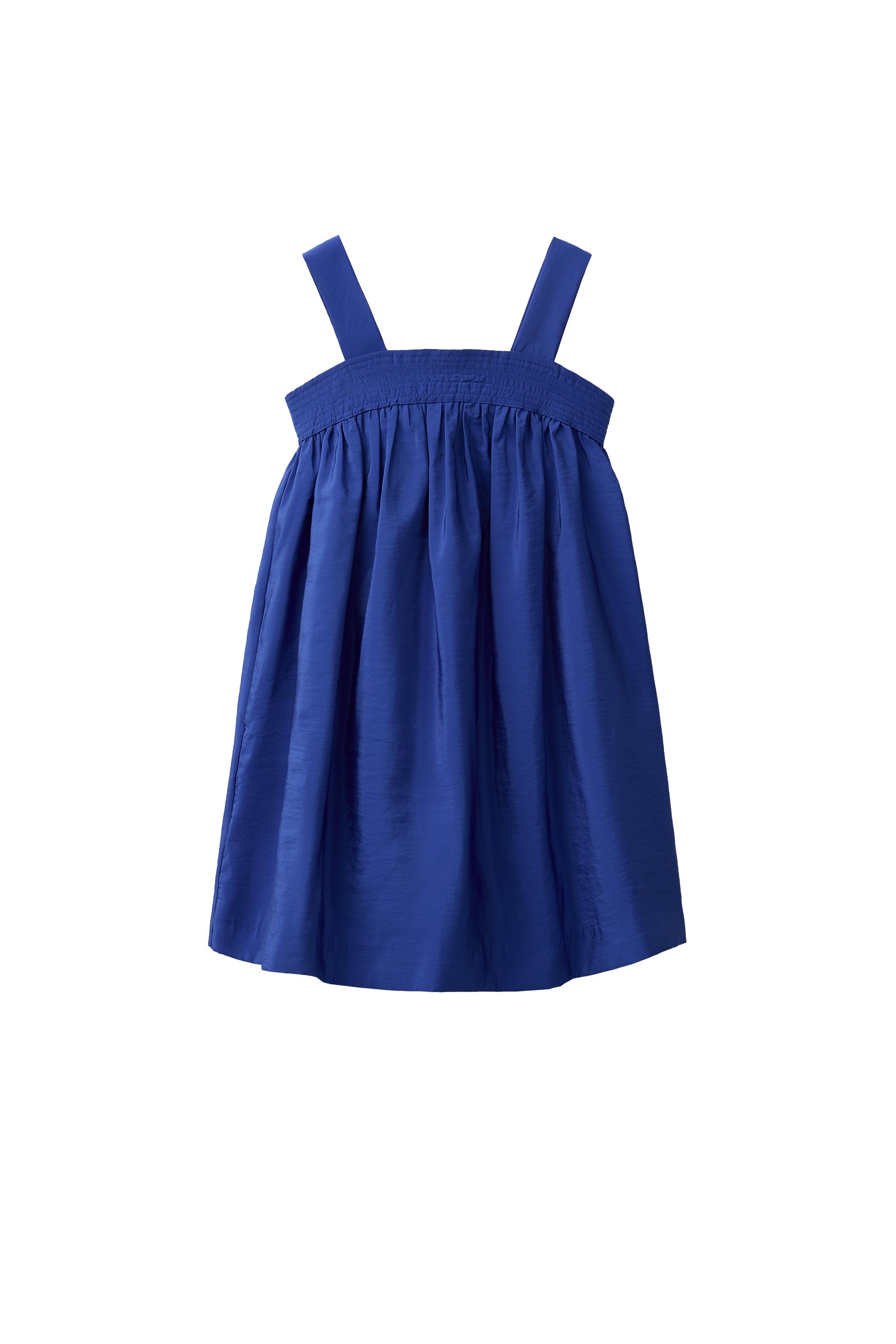 Zara - Pleated Poplin Dress - Bluish - 12-13 Years (61,4 Inches) - Kids