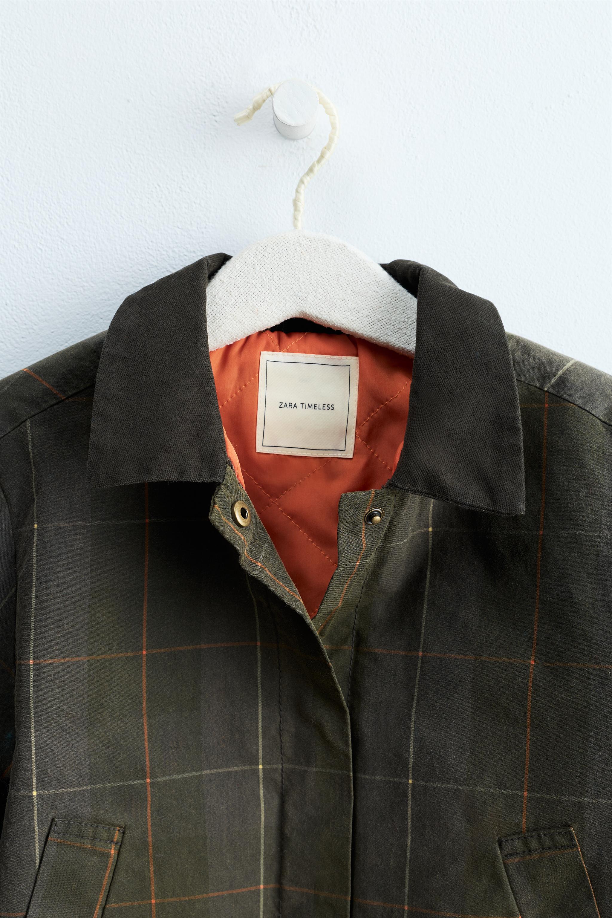 ZARA TIMELESS - PLAID WAXED JACKET
