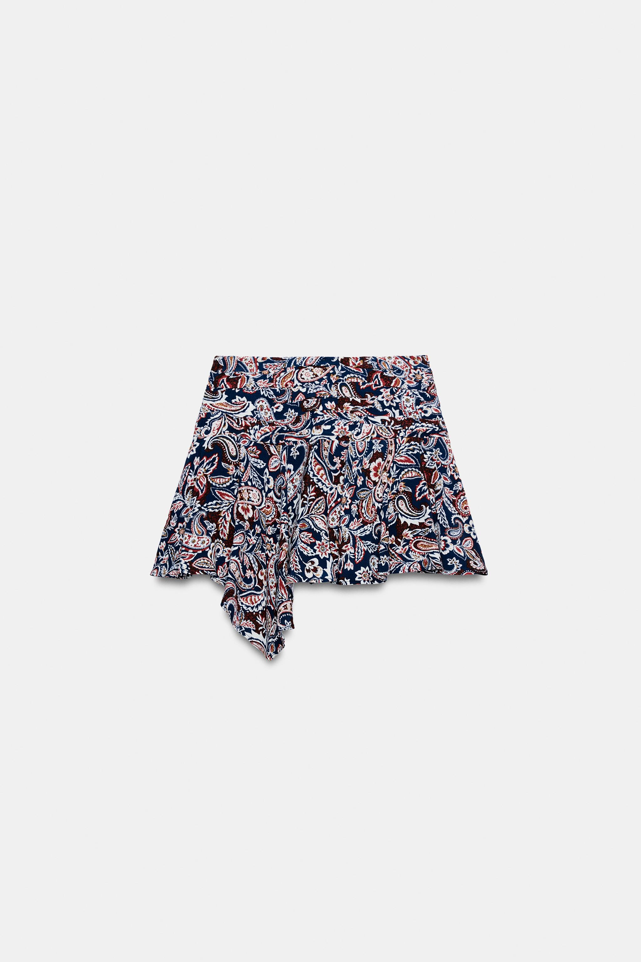 JUPE-PANTALON IMPRIMÉE ASYMÉTRIQUE