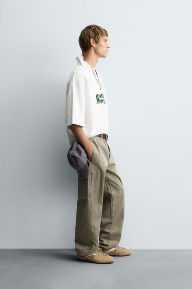 EMBROIDERED BOXY FIT POLO SHIRT - White by Zara - Image 3