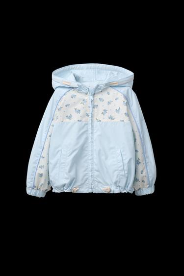 KOMBINIERTE BOMBERJACKE MIT BLUMEN - Hellblau von Zara - Bild 0