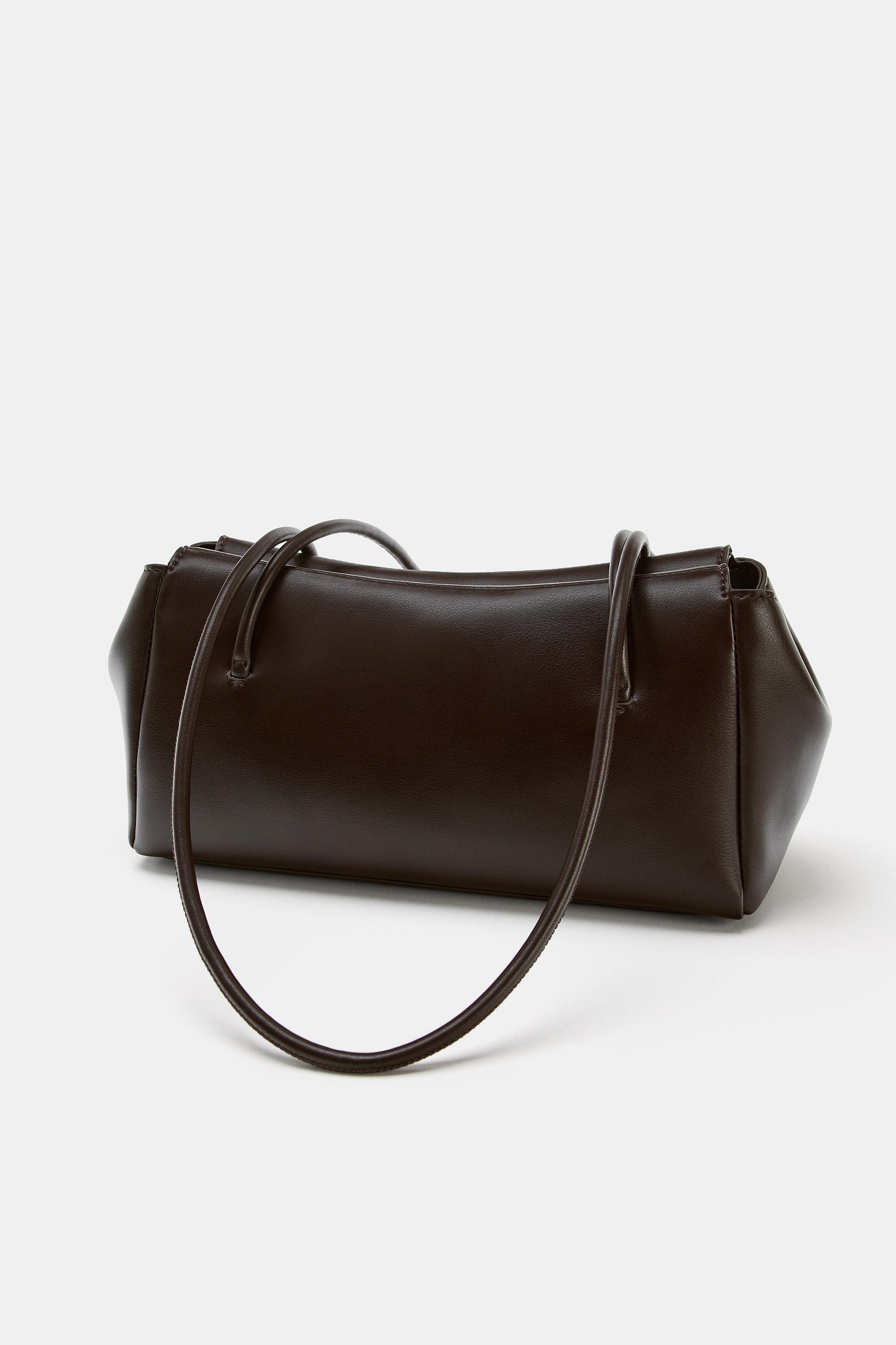 BOLSA DE OMBRO ALONGADA - Marrom | ZARA Brasil