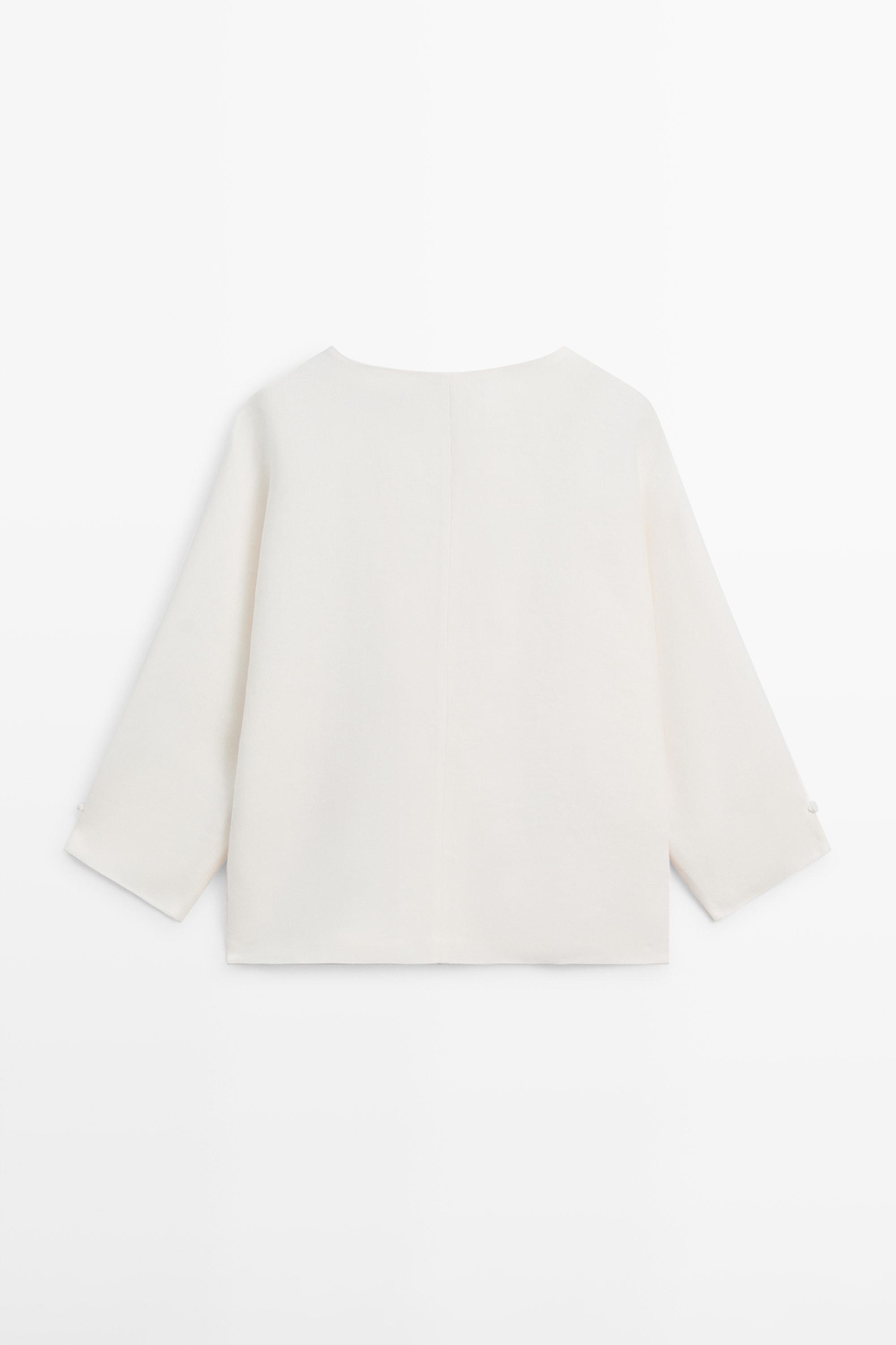 Linen jacket with button details