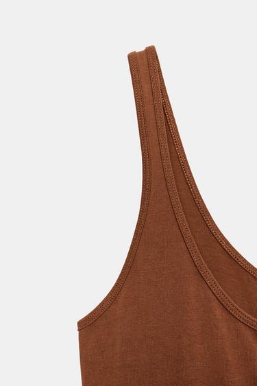COMBINAISON HEAVY COTTON AVEC CEINTURE - Rouge orangé de Zara - Image 8