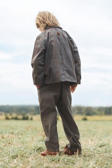 MANTEAU À CARREAUX CIRÉ ÉDITION LIMITÉE - Imprimée de Zara - Image 1