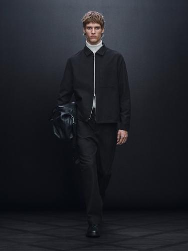 Zara Wool-blend zip-up jacket - Navy blue - Image 0