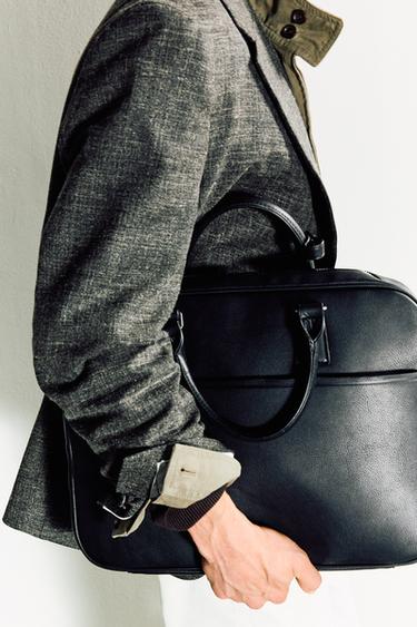 TEXTURED BRIEFCASE - Black by Zara