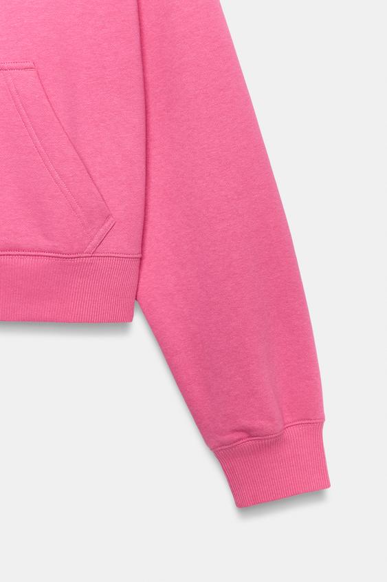 SWEAT À CAPUCHE ET POCHE - Fuchsia de Zara - Image 10