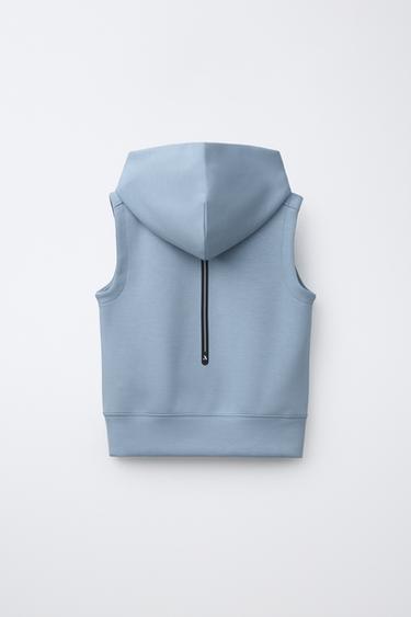 SPORTY HOODED GILET - Green / Blue by Zara - Image 1
