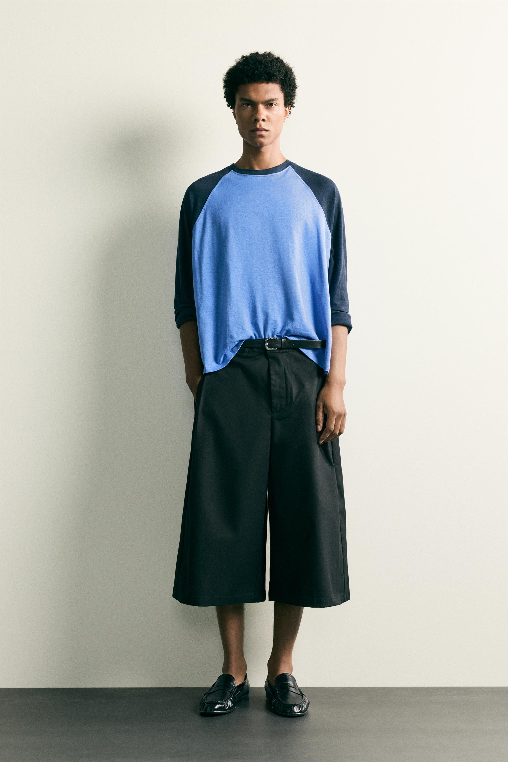 RELAXED FIT CULOTTE PANTS WITH SIDE PLEATS