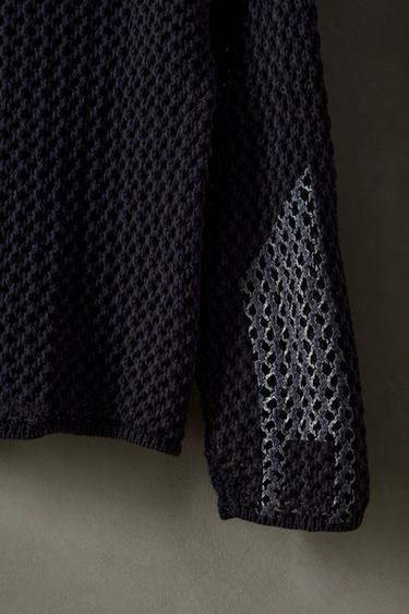 OPEN KNIT SWEATER X SR_A - Navy blue by Zara - Image 3