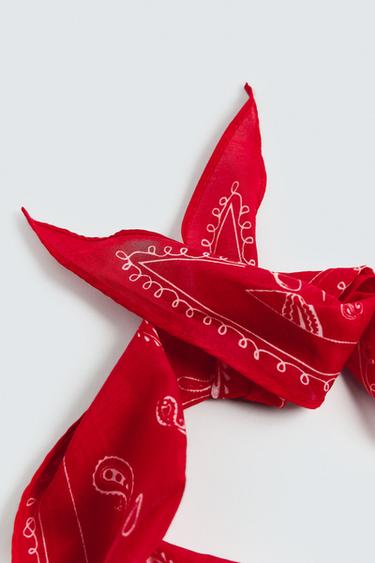 COTTON - SILK BANDANA © OTIS KWAME KYE QUAICOE - Red by Zara - Image 3