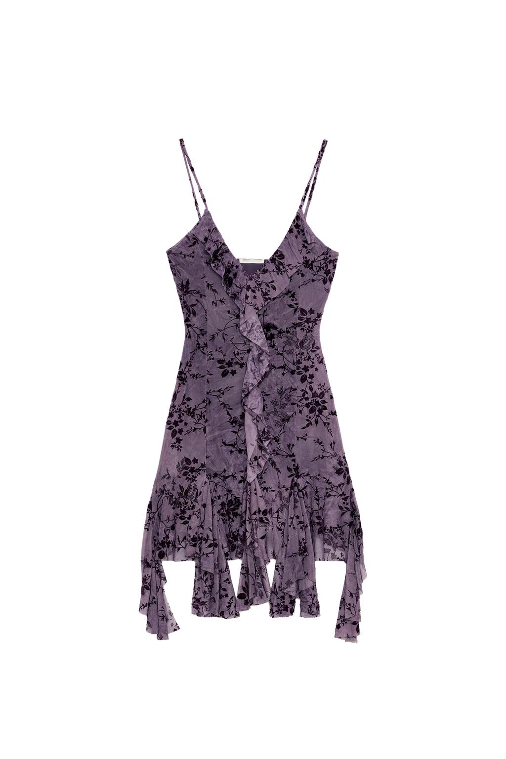 FLOCKED TULLE RUFFLE DRESS - image 3
