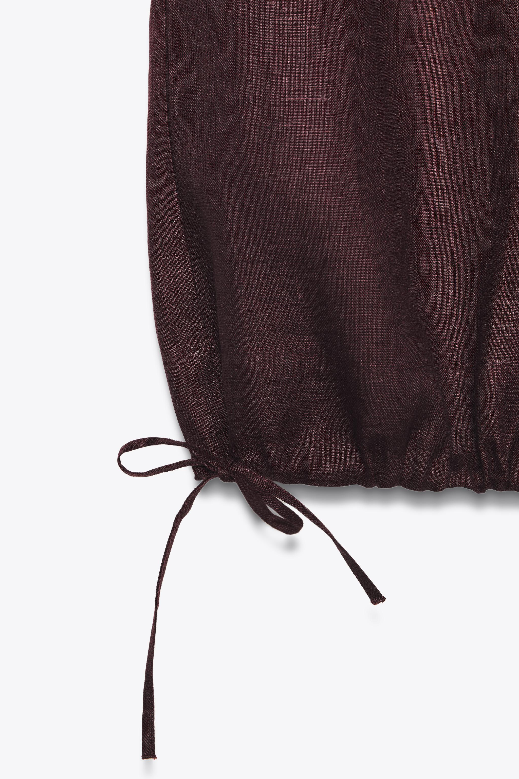 PANTALON BOUFFANT EN LIN