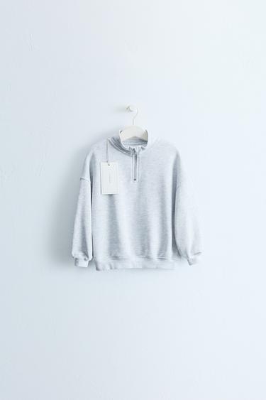 ZARA TIMELESS - SWEAT UNI ZIPPÉ - Gris chiné de Zara