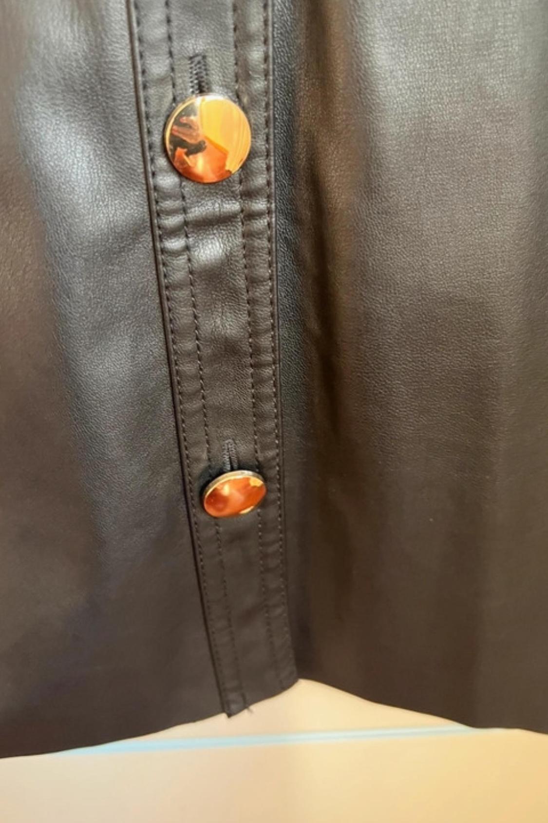 BUTTONED FAUX LEATHER DRESS - Image 2