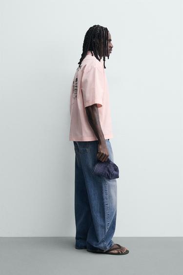 CHEMISE À RAYURES IMPRIMÉ COMBINÉ - Rose de Zara - Image 3