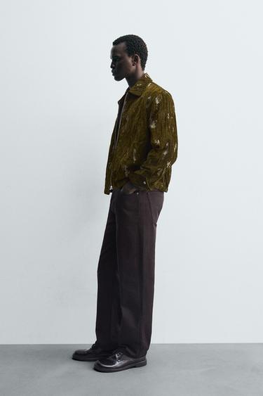 TEXTURED JACQUARD JACKET - Green marl by Zara - Image 3