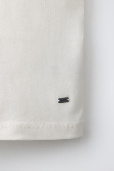 TOP WITH APPLIQUÉ - Ecru by Zara - Image 3