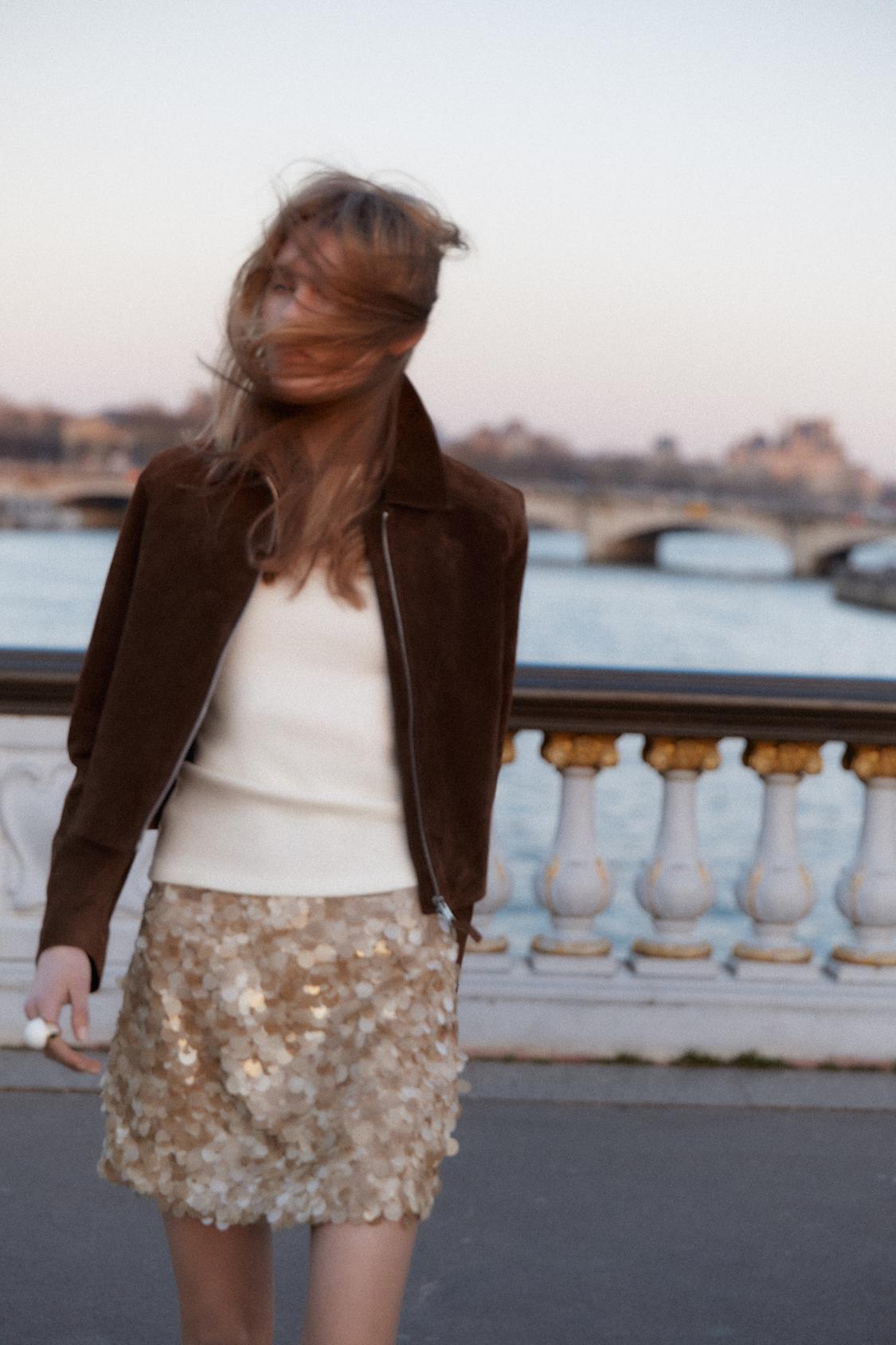 SEQUINNED MINISKIRT