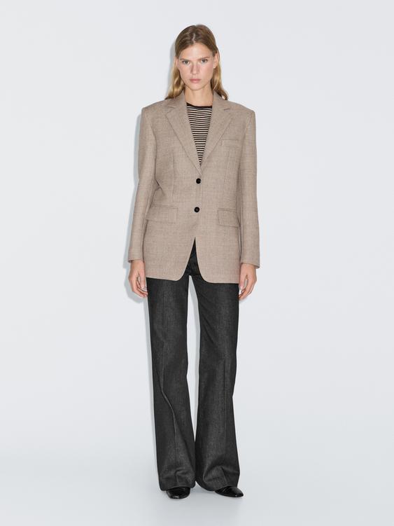 Flecked wool blazer