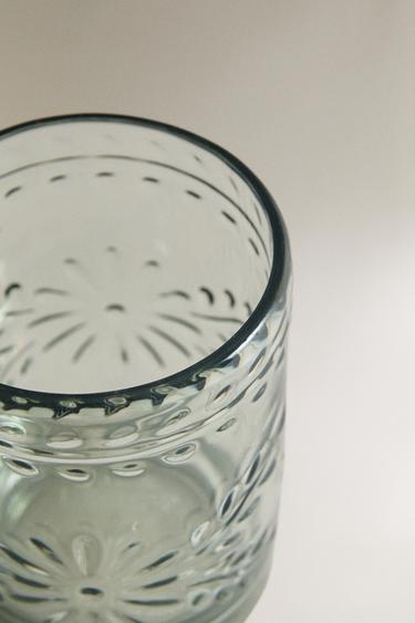 FLORAL ACRYLIC TUMBLER - Green / Blue by Zara - Image 2