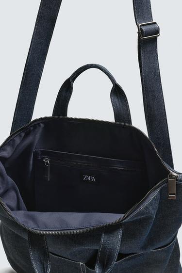 SAC SHOPPER EN DENIM - Bleu de Zara - Image 6