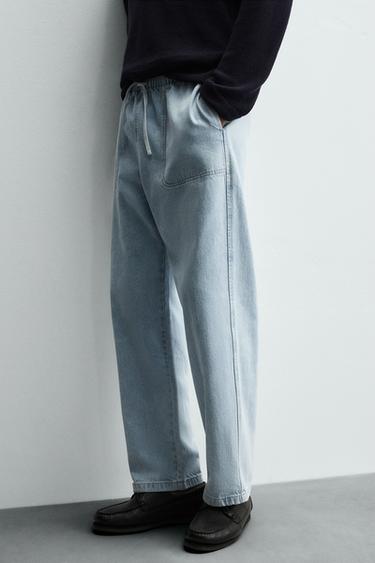 LIGHTWEIGHT JOGGER FIT JEANS - Mid-blue by Zara - Image 4