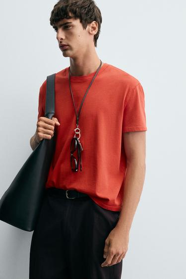 CROPPED FIT T-SHIRT - Red by Zara - Image 5
